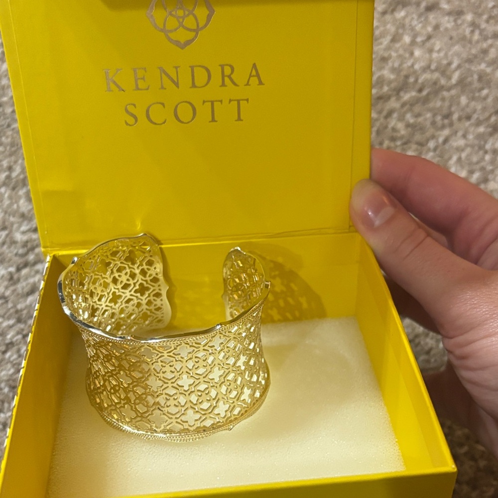 Kendra Scott Intricate Gold Filigree Cuff